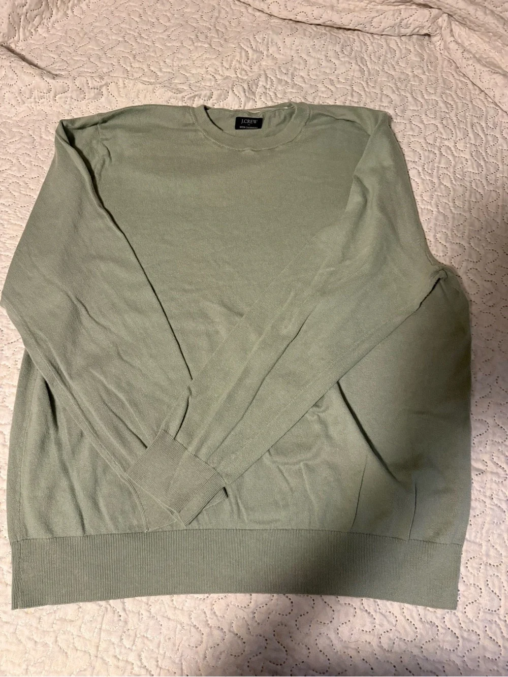 J. Crew Men's Light Sage Green Crewneck Sweater
